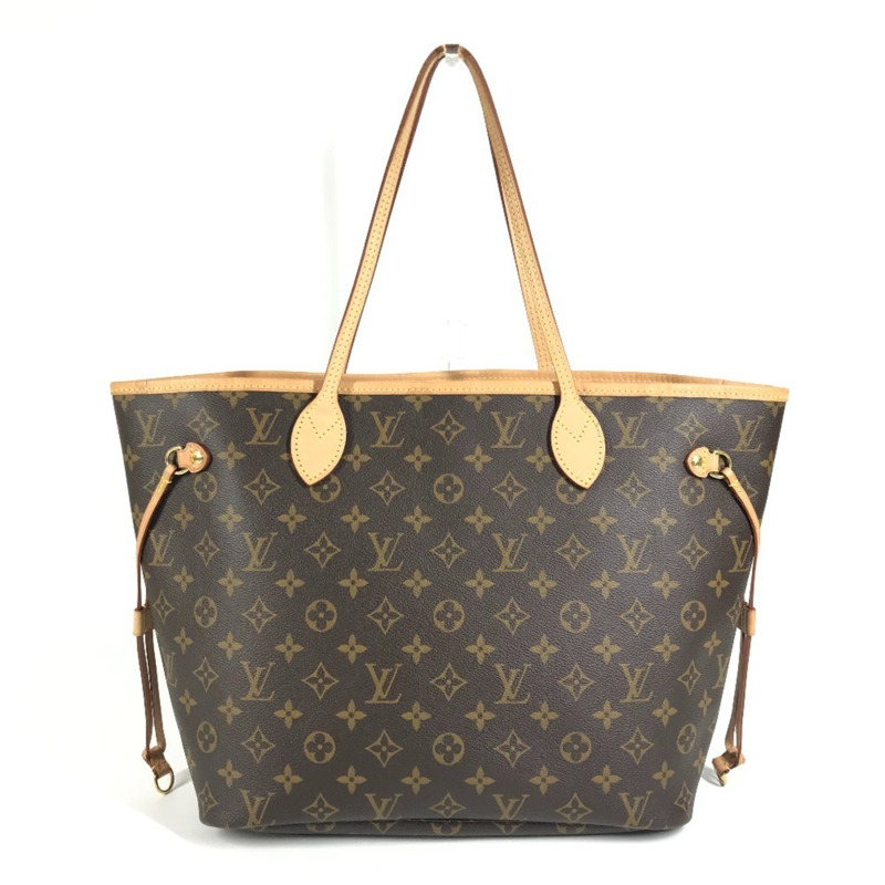 路易威登 M41177 Monogram Neverfull MM 手提包，肩背托特包，附小袋，帆布材質，男女通用，櫻桃棕色，近全新-1