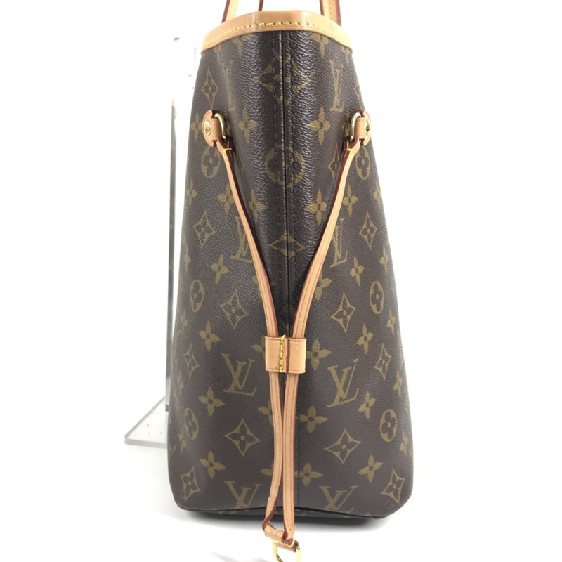 路易威登 M41177 Monogram Neverfull MM 手提包，肩背托特包，附小袋，帆布材質，男女通用，櫻桃棕色，近全新-2