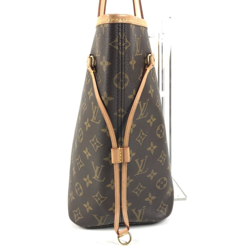 路易威登 M41177 Monogram Neverfull MM 手提包，肩背托特包，附小袋，帆布材質，男女通用，櫻桃棕色，近全新-3