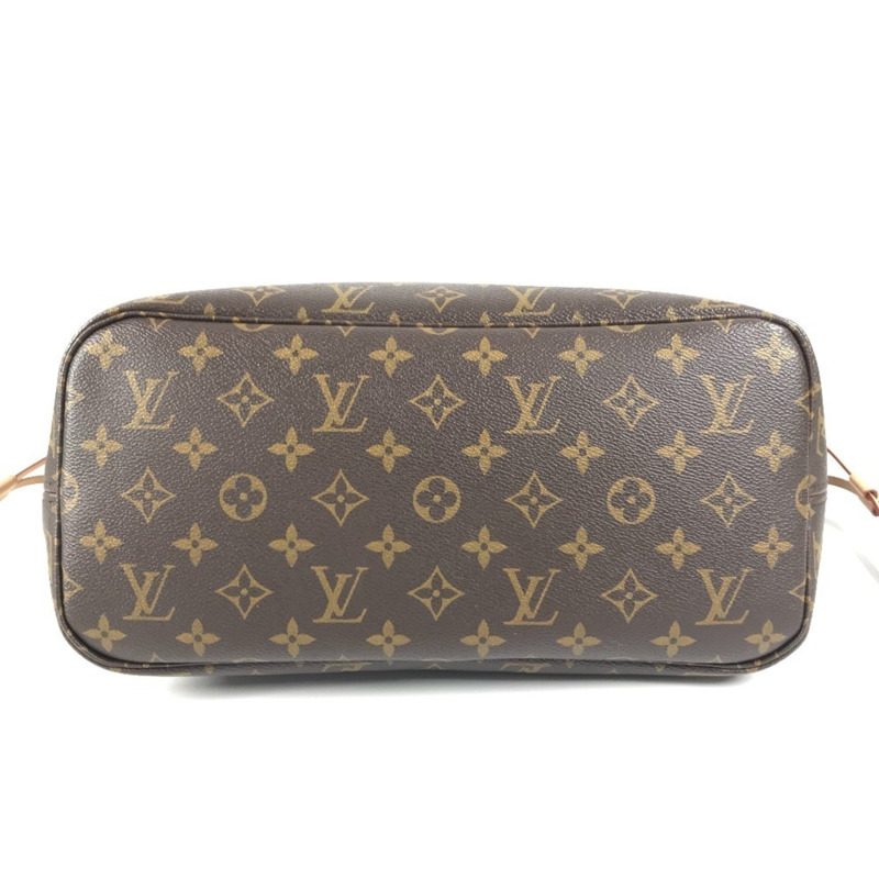 路易威登 M41177 Monogram Neverfull MM 手提包，肩背托特包，附小袋，帆布材質，男女通用，櫻桃棕色，近全新-4