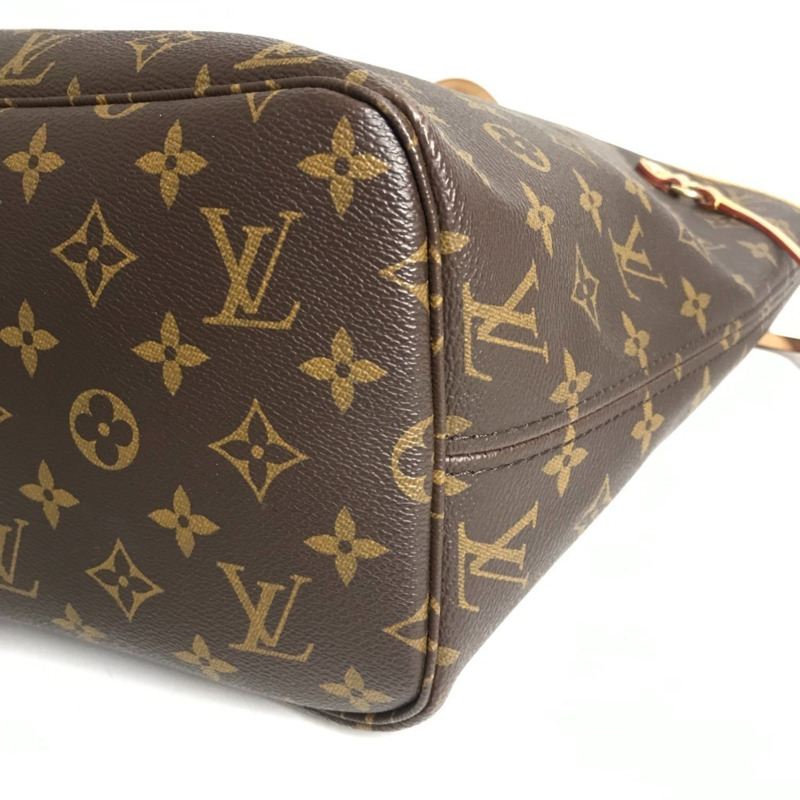 路易威登 M41177 Monogram Neverfull MM 手提包，肩背托特包，附小袋，帆布材質，男女通用，櫻桃棕色，近全新-5