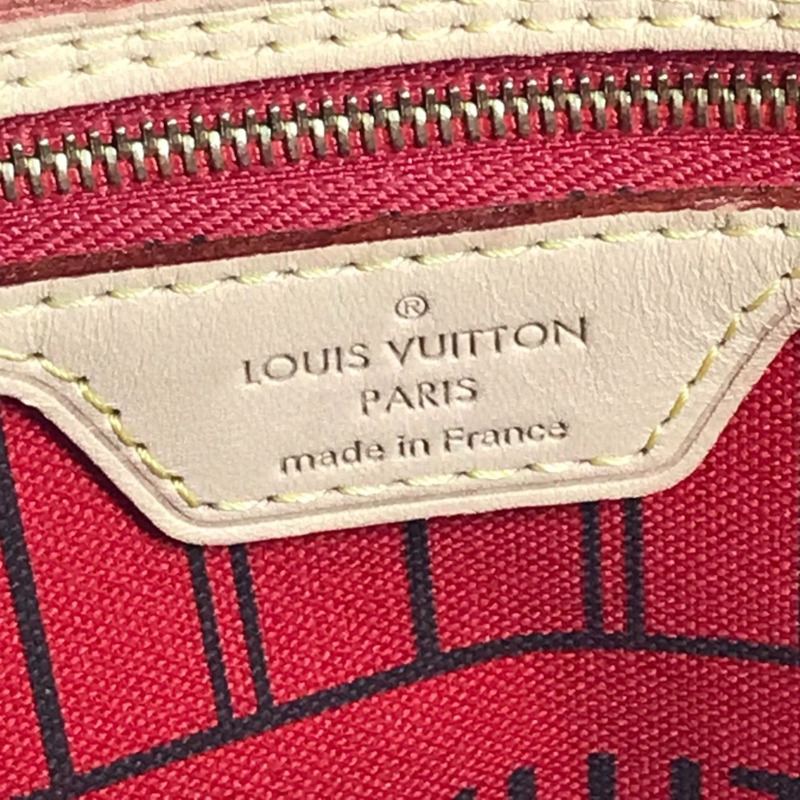 路易威登 M41177 Monogram Neverfull MM 手提包，肩背托特包，附小袋，帆布材質，男女通用，櫻桃棕色，近全新-12