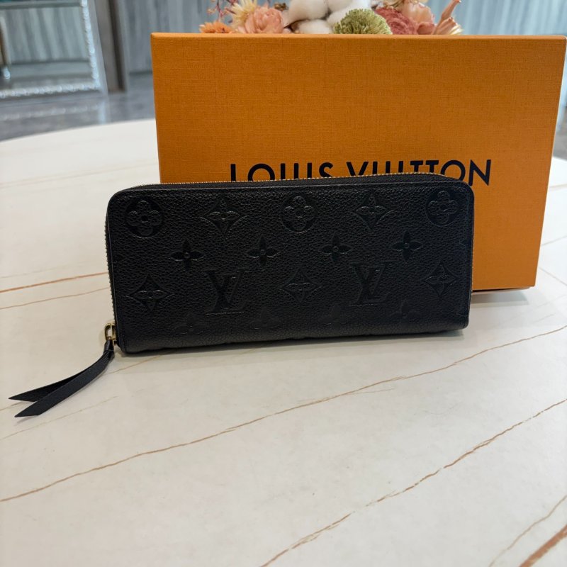 *SHIHNA名牌精品* LV M60171 Clemence 經典花紋全皮革壓紋拉鍊長夾-0