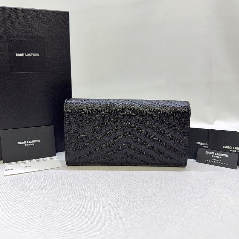 YSL 荔枝皮信封翻蓋長夾-1