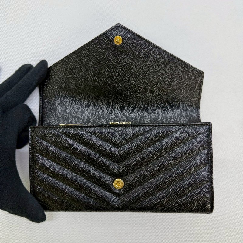 YSL 荔枝皮信封翻蓋長夾-4