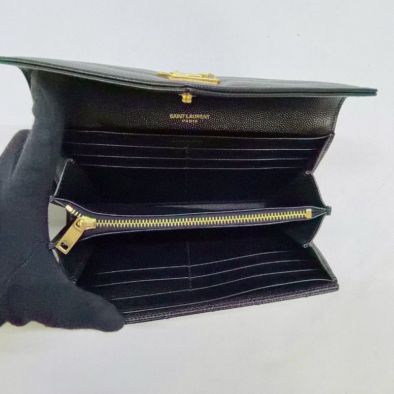 YSL 荔枝皮信封翻蓋長夾-5
