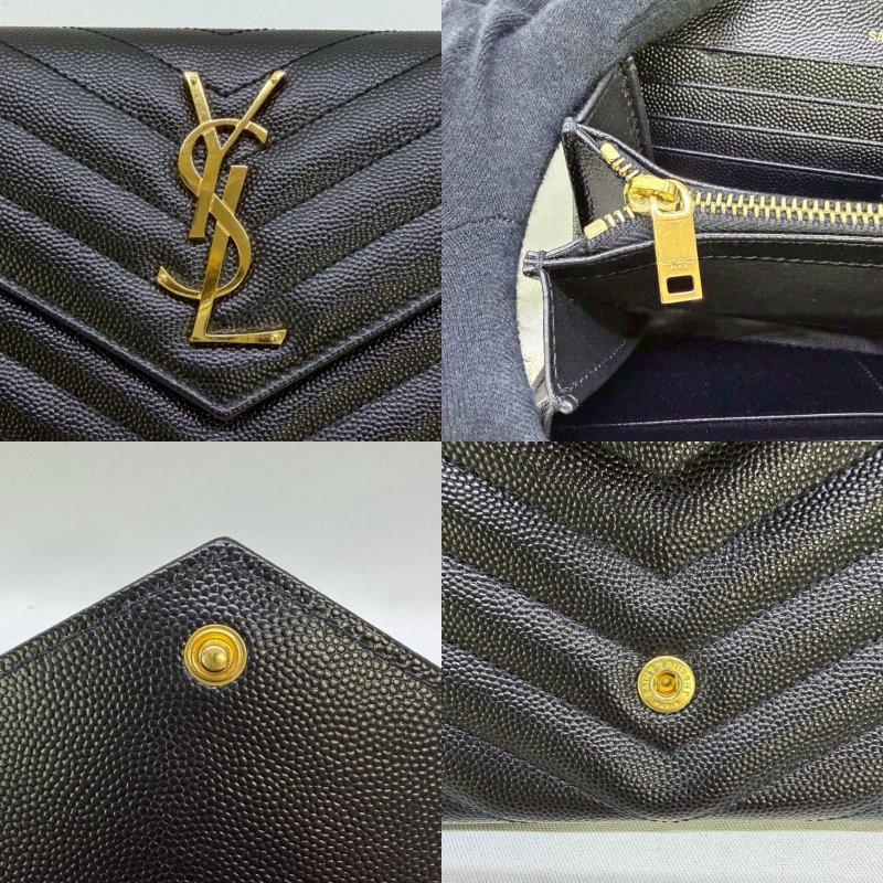 YSL 荔枝皮信封翻蓋長夾-6