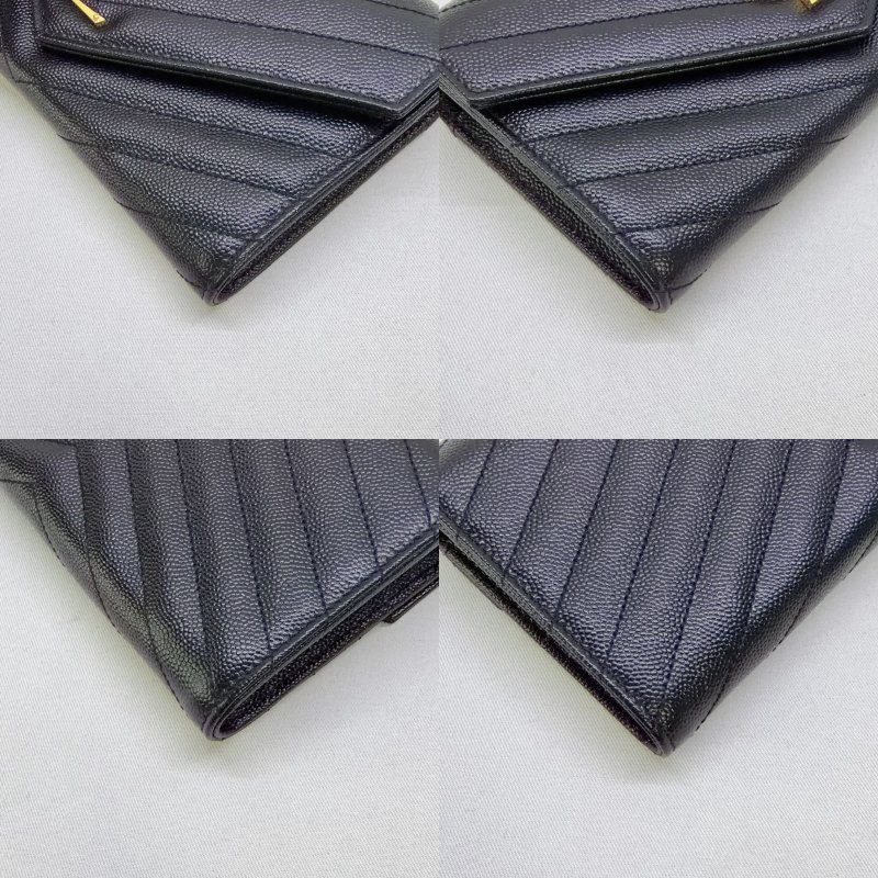 YSL 荔枝皮信封翻蓋長夾-9
