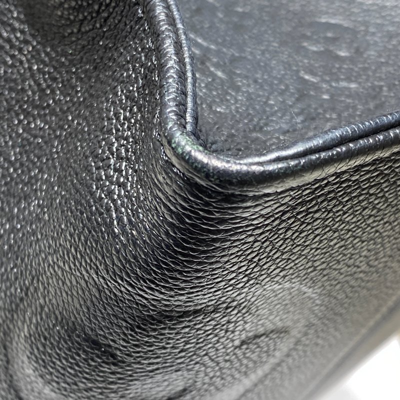 LOUIS VUITTON 路易威登 On The Go GM 托特包 壓紋牛皮 黑色 老花 金釦-9