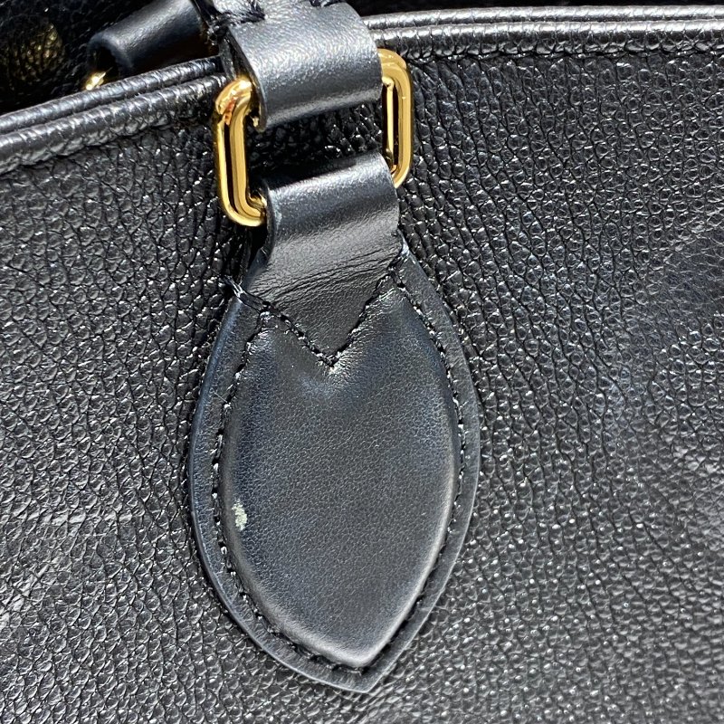 LOUIS VUITTON 路易威登 On The Go GM 托特包 壓紋牛皮 黑色 老花 金釦-17