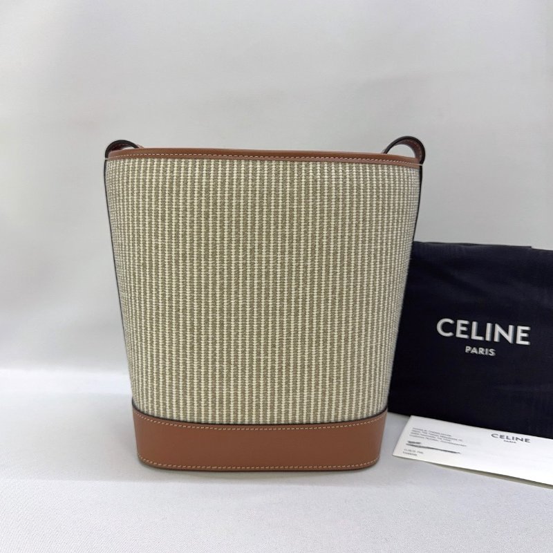 CELINE Triomphe帆布小牛皮水桶包-1