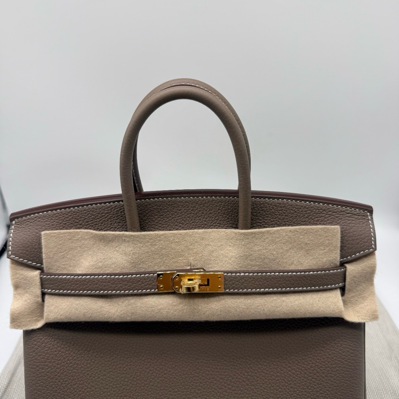 🔥全🆕全套 Hermes愛馬仕birkin25大象灰金扣 togo 皮 w刻 ❤️正品保障-7