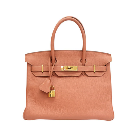 龍蝦粉色 Togo牛皮 Birkin 30 手提包 口Q刻【HERMES 愛馬仕】