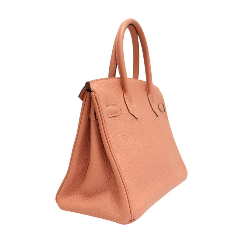 龍蝦粉色 Togo牛皮 Birkin 30 手提包 口Q刻【HERMES 愛馬仕】-1