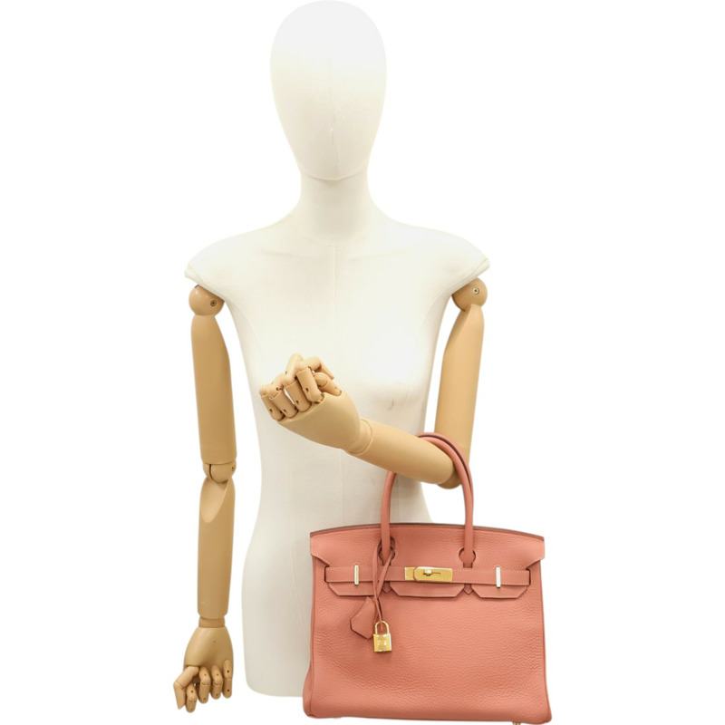 龍蝦粉色 Togo牛皮 Birkin 30 手提包 口Q刻【HERMES 愛馬仕】-13