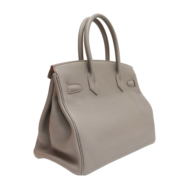 錫器灰 Togo牛皮 Birkin 30 手提包 口R刻【HERMES 愛馬仕】-1