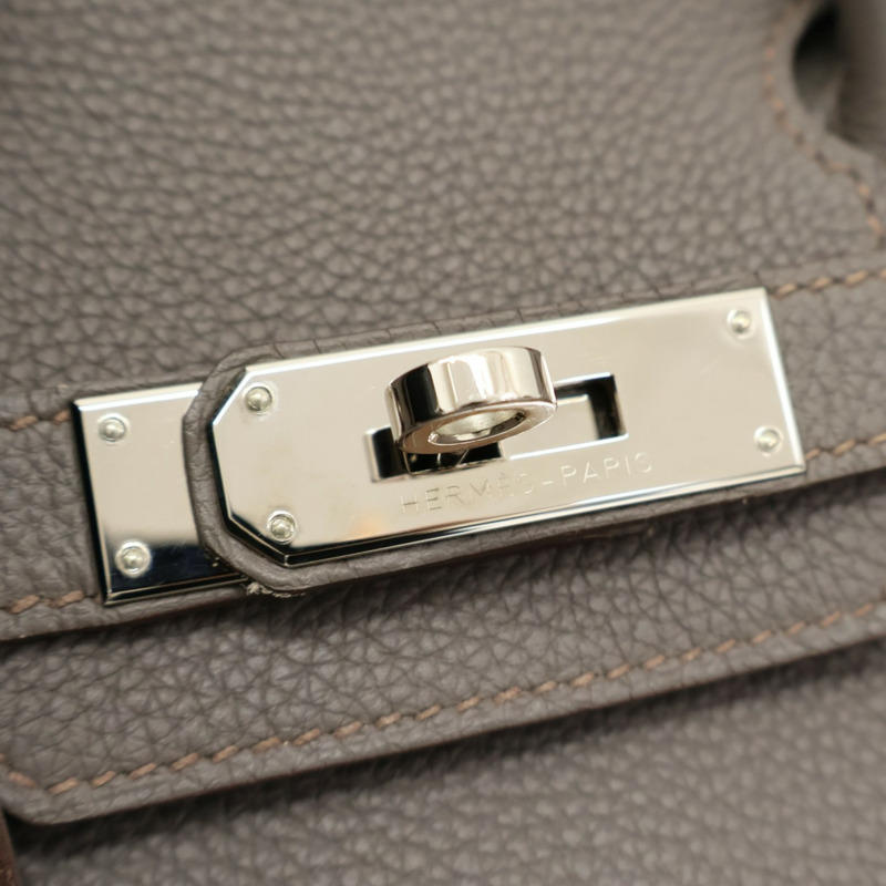 錫器灰 Togo牛皮 Birkin 30 手提包 口R刻【HERMES 愛馬仕】-7