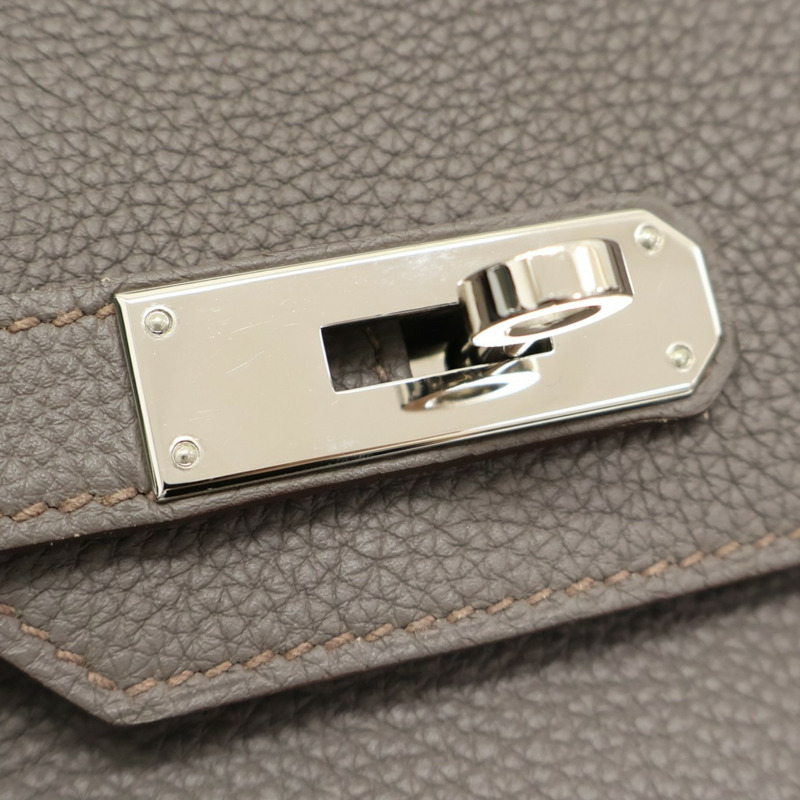 錫器灰 Togo牛皮 Birkin 30 手提包 口R刻【HERMES 愛馬仕】-8