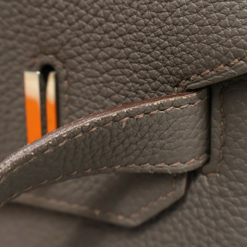 錫器灰 Togo牛皮 Birkin 30 手提包 口R刻【HERMES 愛馬仕】-15