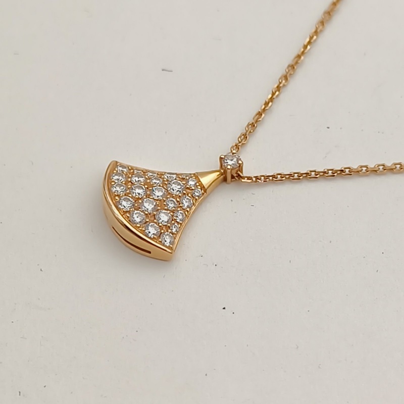 BVLGARI DIVASDREAM滿鑽扇子項鏈18K玫瑰金/鑽石-1