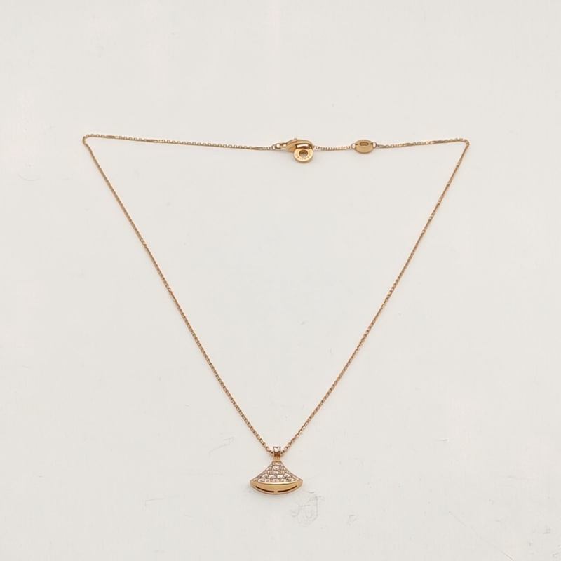 BVLGARI DIVASDREAM滿鑽扇子項鏈18K玫瑰金/鑽石-4