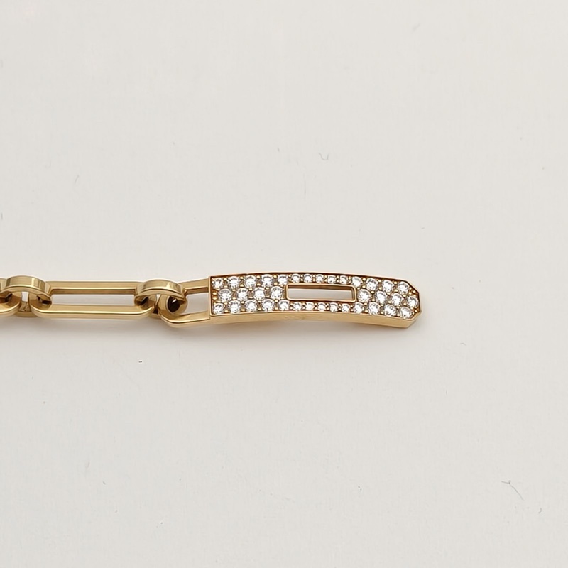 HERMES kellychaine手鏈18K黃金/鑽石ST-3