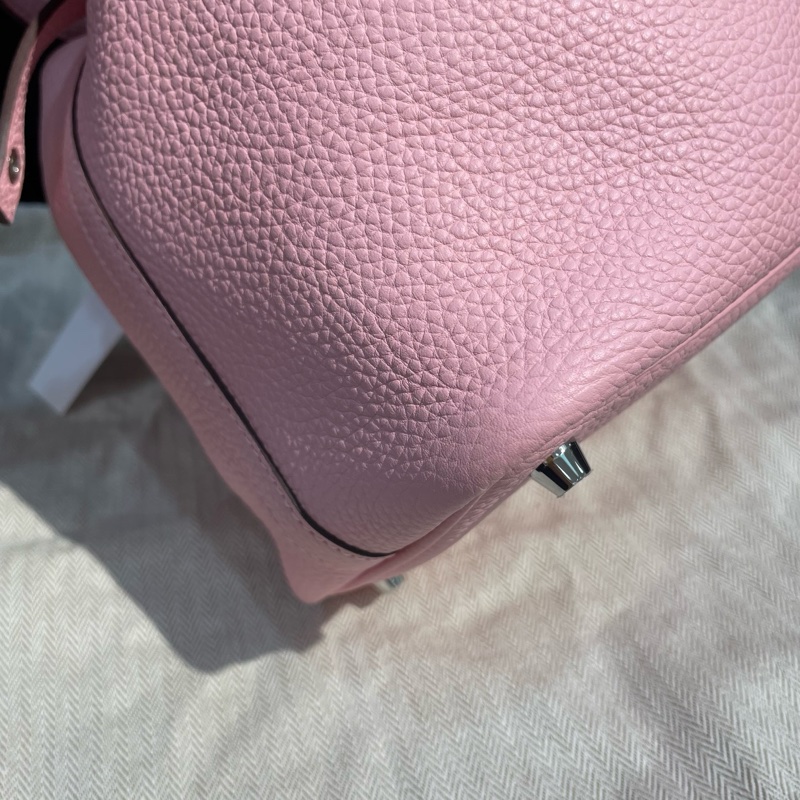 🆕HERMES 愛馬仕Picotin Lock 18 櫻花粉Clemence牛皮菜籃子手提包 銀色五金 W刻 成色接近全新✨正品保障❤️-7