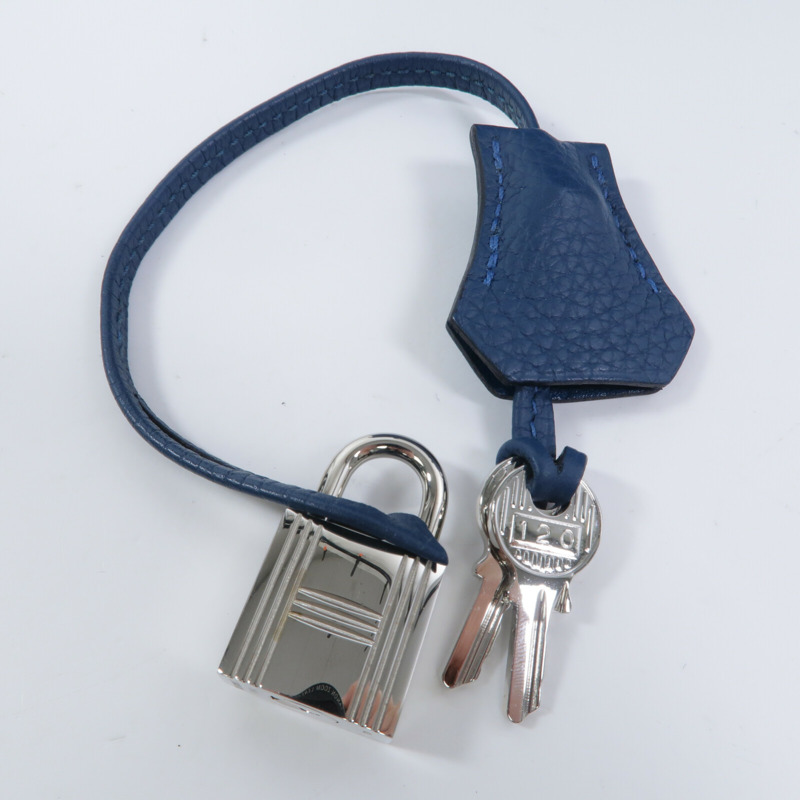 HERMES Togo皮革Bolide 31手挽袋Bleu Colvert-11