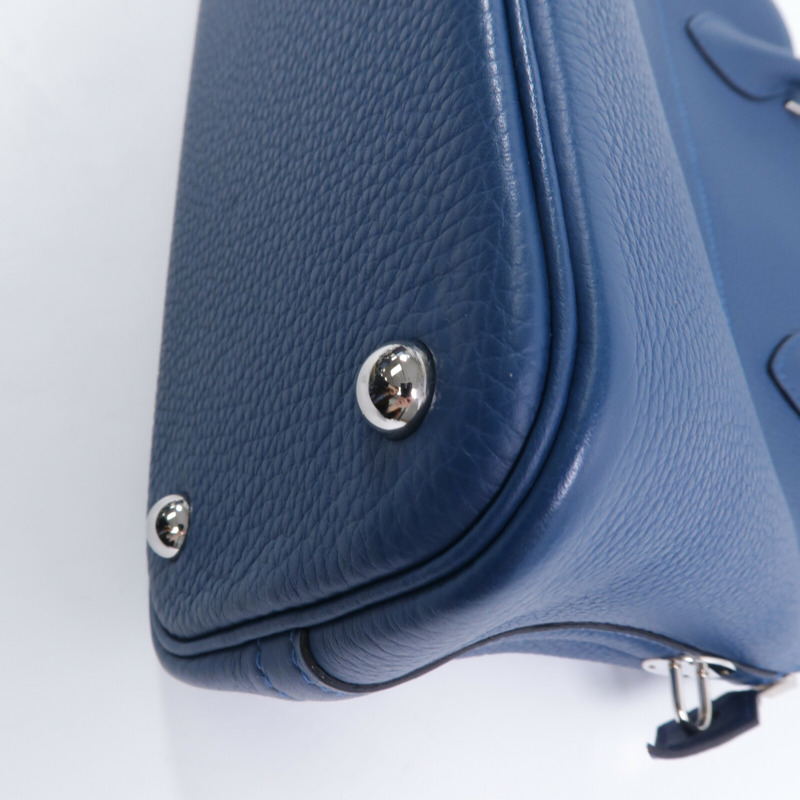 HERMES Togo皮革Bolide 31手挽袋Bleu Colvert-16