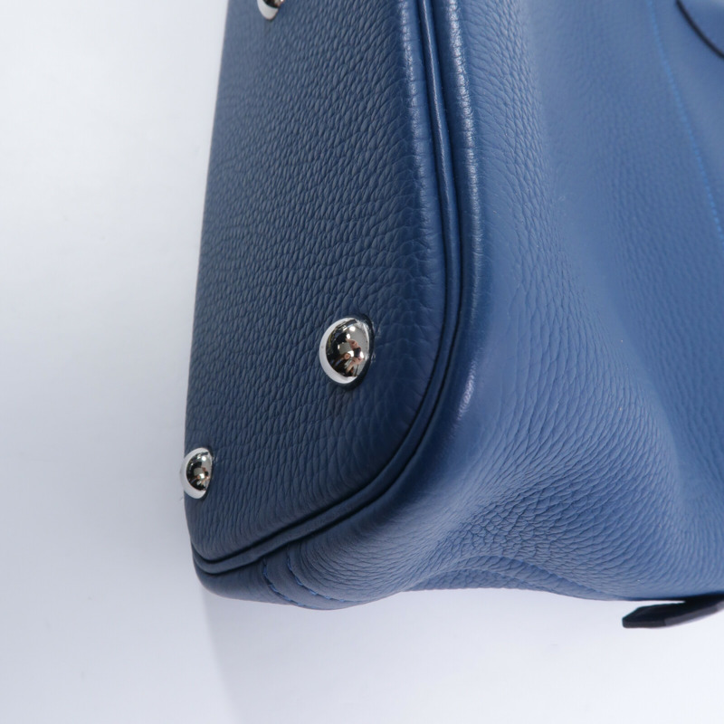 HERMES Togo皮革Bolide 31手挽袋Bleu Colvert-18
