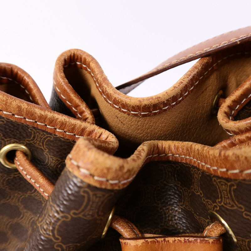 CELINE 塗層帆布Vintage Bucket Bag肩背袋-15