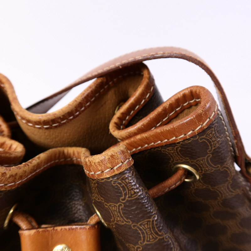 CELINE 塗層帆布Vintage Bucket Bag肩背袋-17