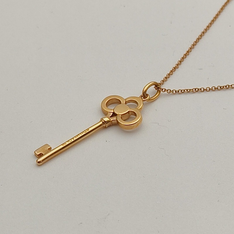 TIFFANY&CO TiffanyKeys皇冠鑰匙項鏈中號半鑽18K玫瑰金/鑽石-1