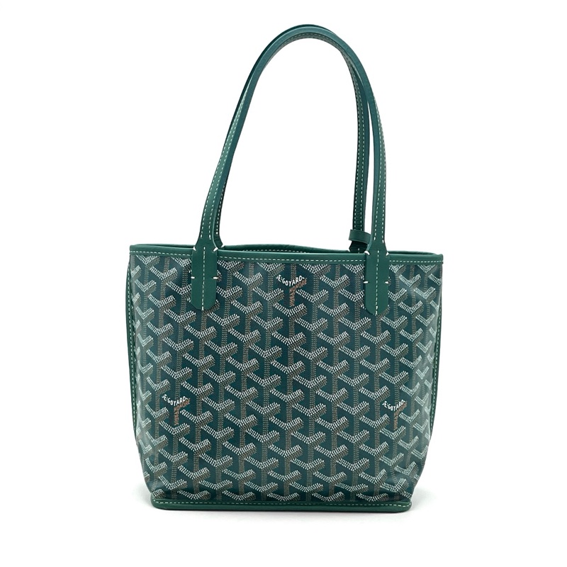 ✨99新🆕GOYARD 戈雅 mini Tote包購物袋單肩手提包 綠色 22年編碼 ❤️最洋氣的綠色老花 輕便能裝超實用的一隻 正品❤️-3