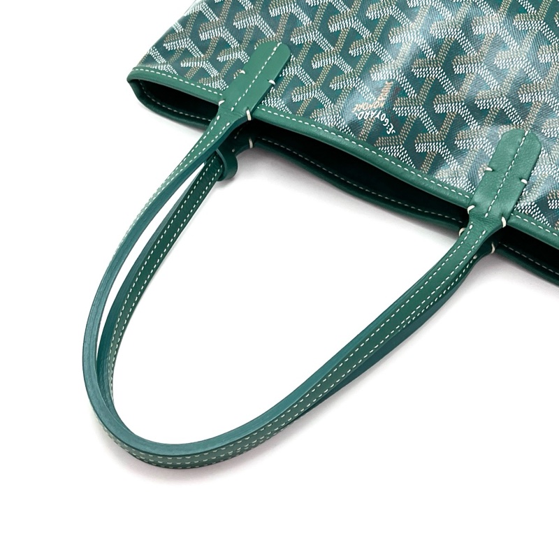 ✨99新🆕GOYARD 戈雅 mini Tote包購物袋單肩手提包 綠色 22年編碼 ❤️最洋氣的綠色老花 輕便能裝超實用的一隻 正品❤️-7