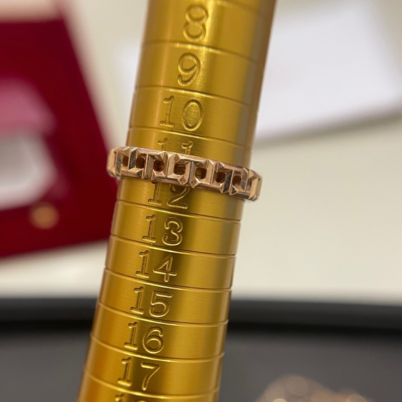 TIFFANY&CO 18K玫瑰金True鏤空窄版戒指50-4