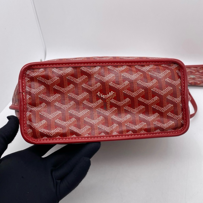 ✨26年5月票！全新💚Goyard/戈雅mini Tote 大紅色迷你雙面托特包肩背包 💛正品保障-4