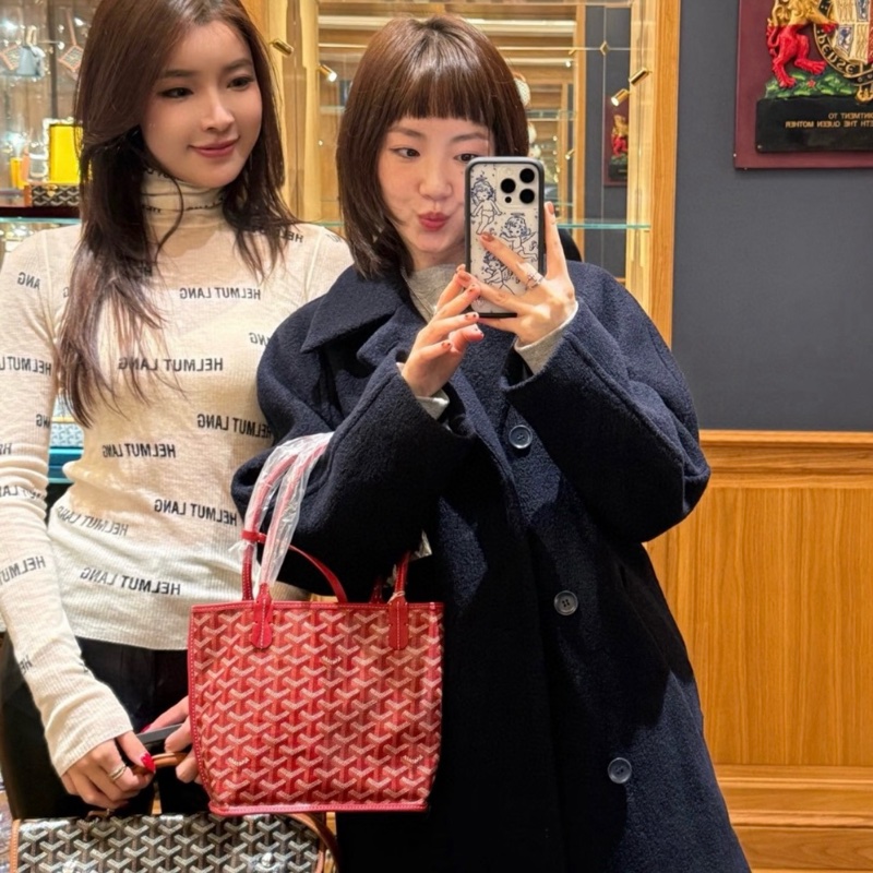 ✨26年5月票！全新💚Goyard/戈雅mini Tote 大紅色迷你雙面托特包肩背包 💛正品保障-7