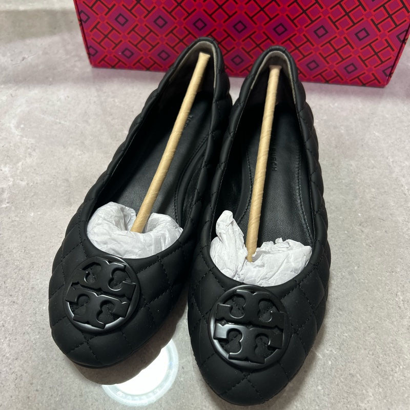 Tory Burch Minnie Quilted Ballet Flats 絎縫平底鞋 (黑色)-5