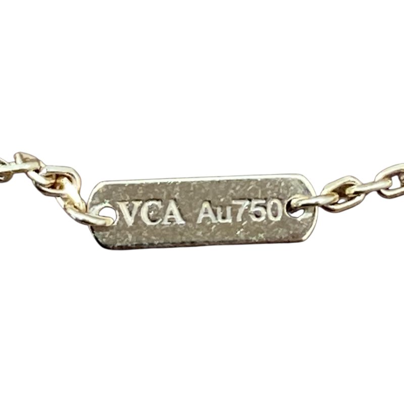 VAN CLEEF&ARPELS 梵克雅寶 ARO9VA00 VINTAGE ALHAMBRA 孔雀石四葉草項鍊 18KYG 孔雀石-7