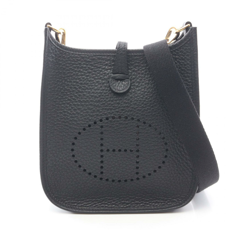 愛馬仕 Evelyne TPM Amazon 單肩斜背包 K Taurillon Clemence 黑色 GHW-0