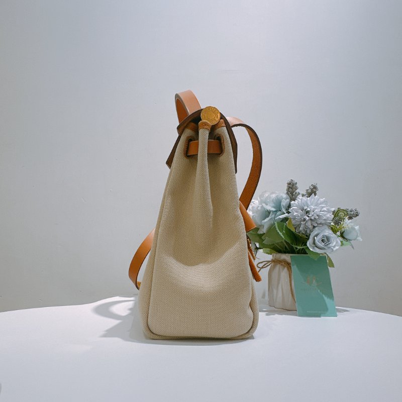 TW4839 Hermes 愛馬仕 手提單肩包 帆布拼皮 金扣Herbag 31 Canvas Gold x GHW-8