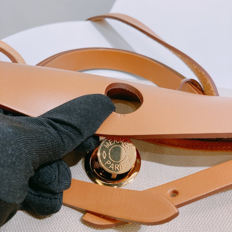 TW4839 Hermes 愛馬仕 手提單肩包 帆布拼皮 金扣Herbag 31 Canvas Gold x GHW-12