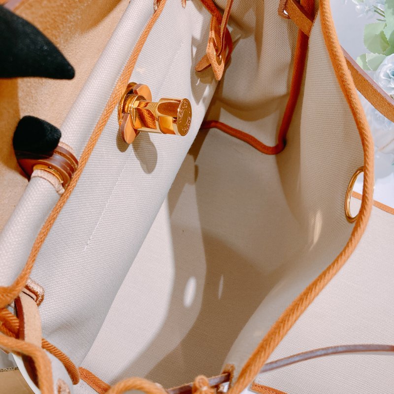 TW4839 Hermes 愛馬仕 手提單肩包 帆布拼皮 金扣Herbag 31 Canvas Gold x GHW-15