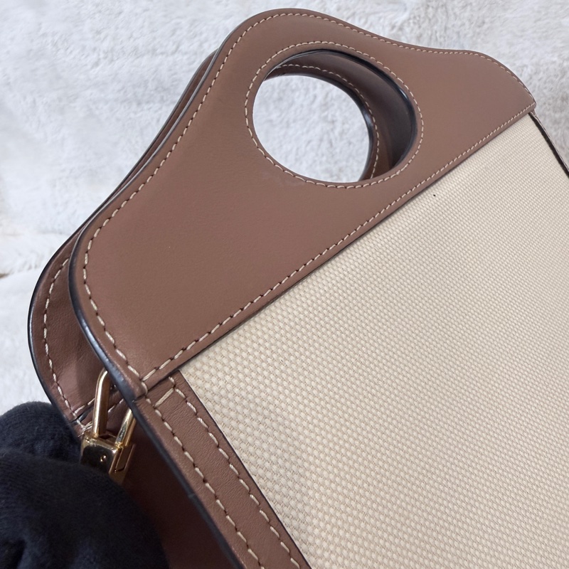 BURBERRY✨8031746 POCKET雙色帆布郵差包斜背包手提包-7
