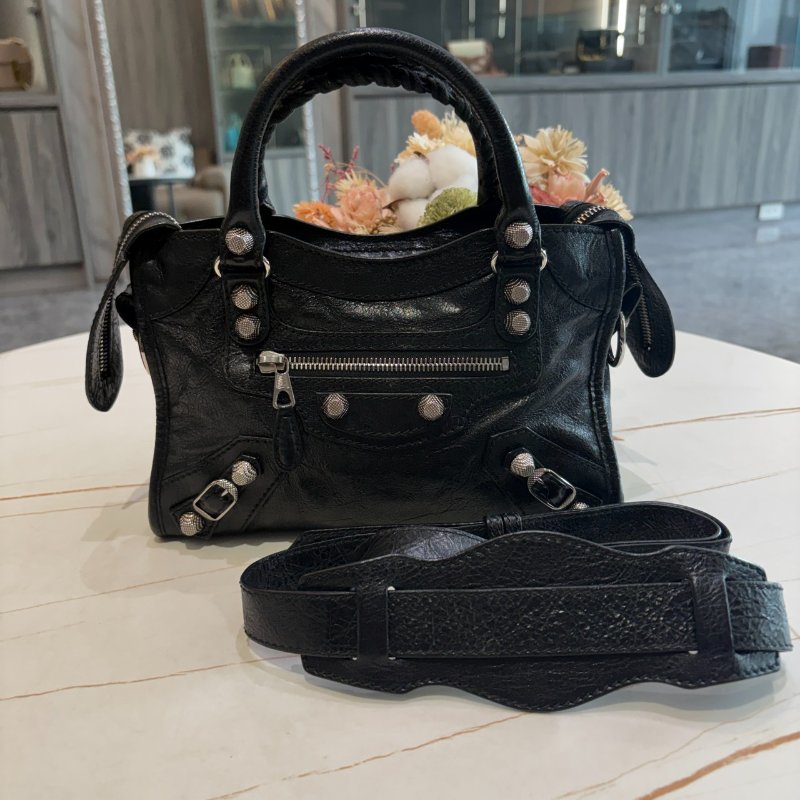 *SHIHNA名牌精品* Balenciaga mini city 銀釦機車包-0