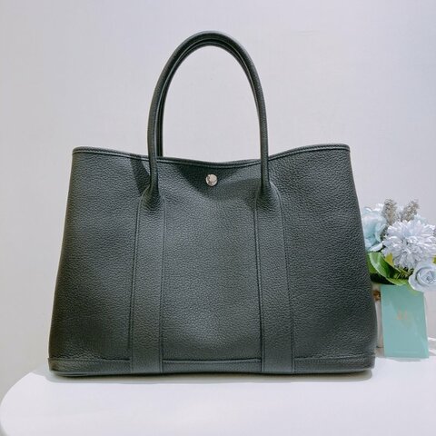 TW4841 Hermes 愛馬仕 花園包 黑色全皮 Garden Party 36 Negonda Black
