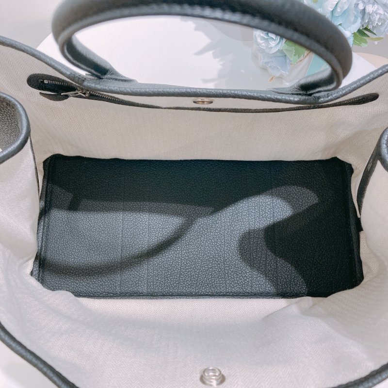 TW4841 Hermes 愛馬仕 花園包 黑色全皮 Garden Party 36 Negonda Black-11