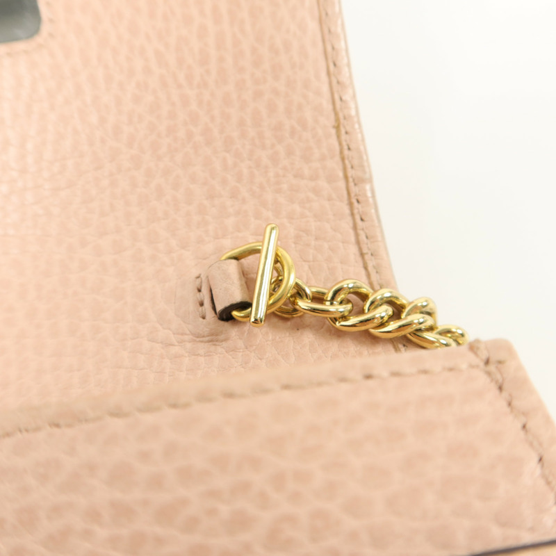 GUCCI 牛皮皮革WOC Wallet On Chain鏈帶肩背袋-7