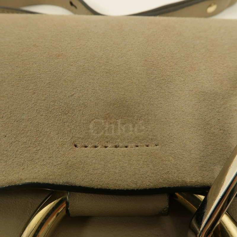 Chloe 麂皮/牛皮皮革Faye鏈帶肩背袋-8